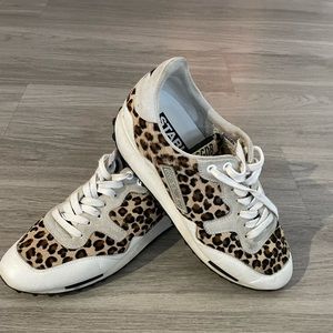 Golden Goose Deluxe Brand Starland Running Sole Sneaker 39 Leopard